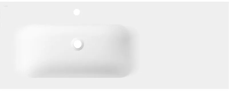 Mexen Vela, umývadlo na zapustenie 121 x 46,5 cm, ľavé, biela matná, 25231201L