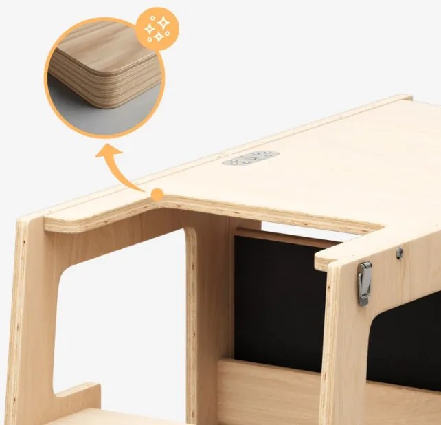 Učiaca veža 3v1 Mooby 35 naturálna