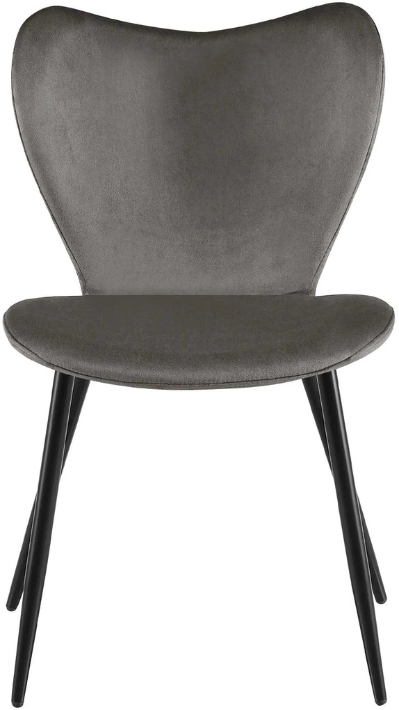 Jedálenská stolička Maika zamat - antracitová