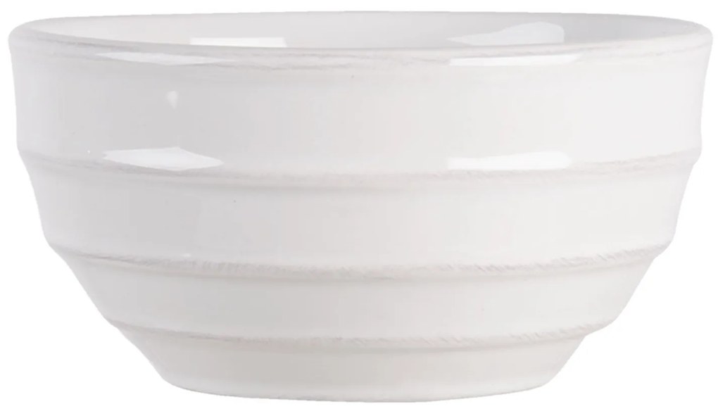 Biela vrúbkovaná miska Romantic Intense - Ø 14 * 7 cm