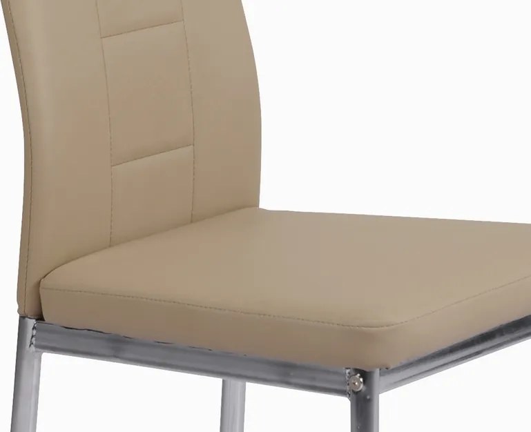 Jedálenská stolička Melania, béžová ekokoža