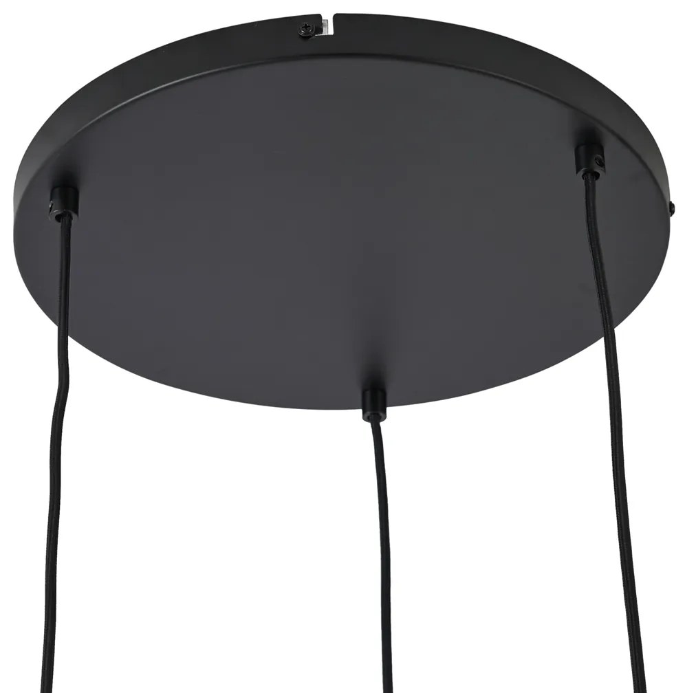 Hotelová elegantná závesná lampa čierna so zlatým a zeleným sklom 3-svetlá - Zuzanna