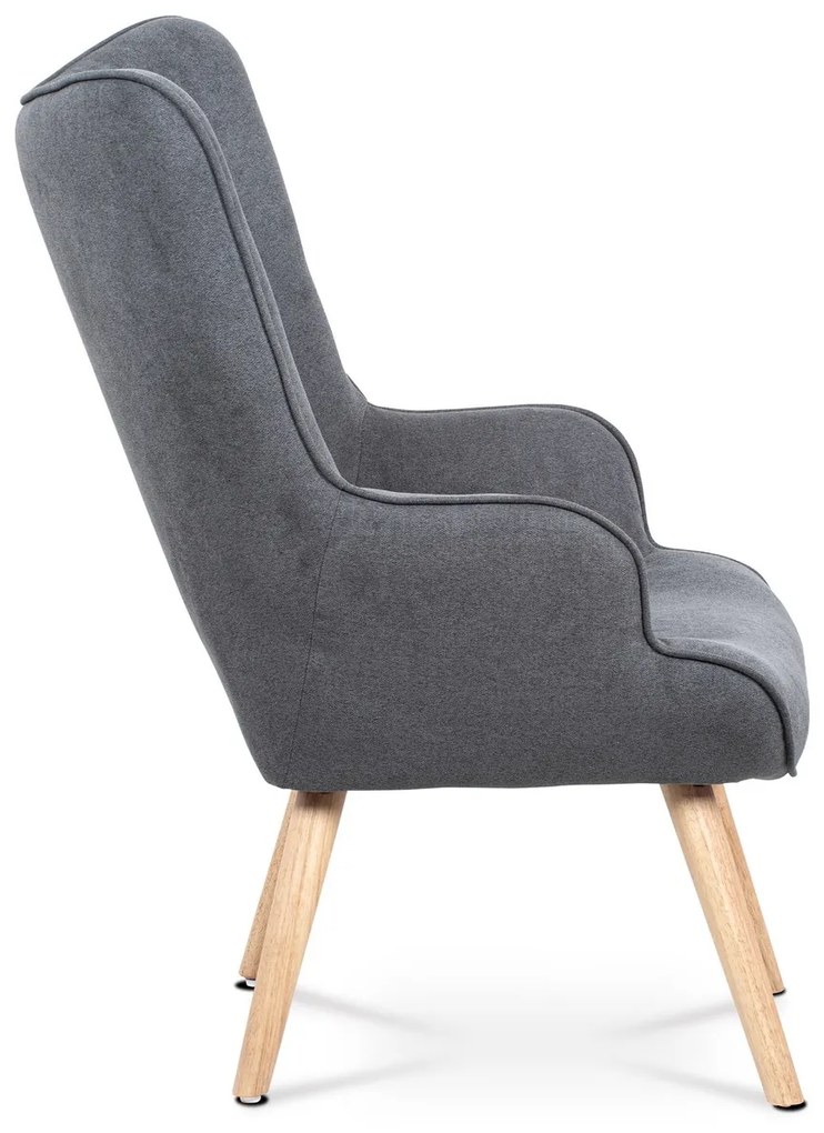 Kreslo s podnožkou GREY2, šedá