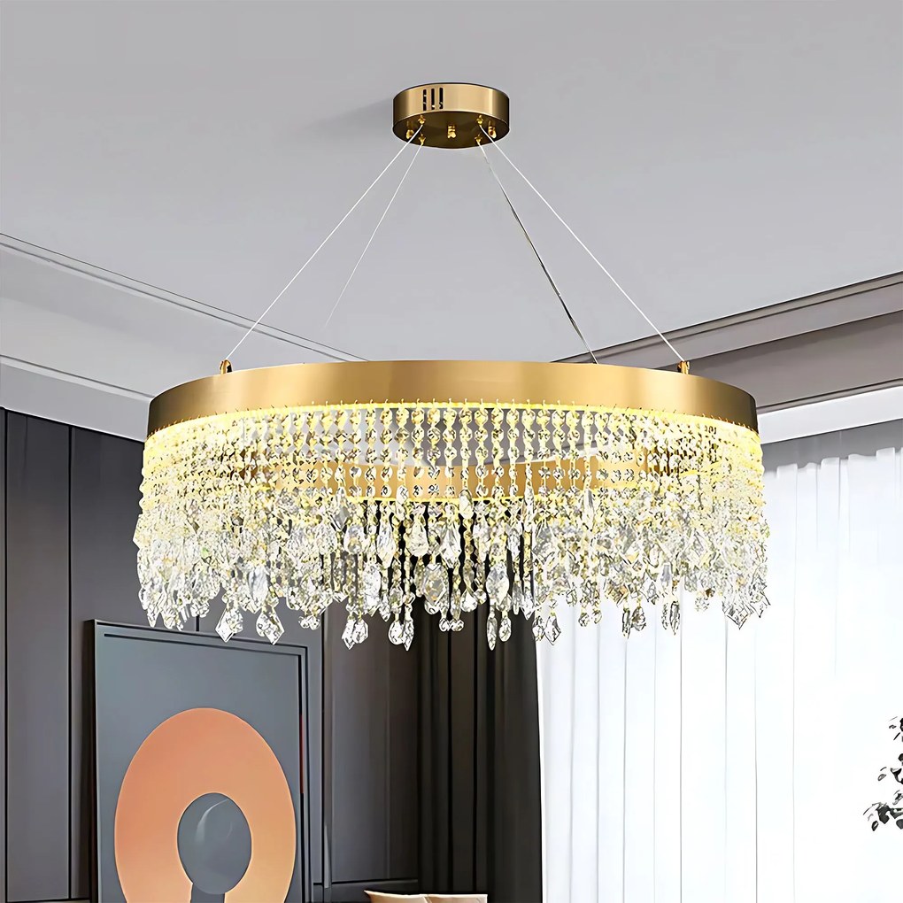 Toolight Toolight, LED stropné osvetlenie 60cm, 24W, 4000K, APP1731-1CP, zlatá, OSW-04342