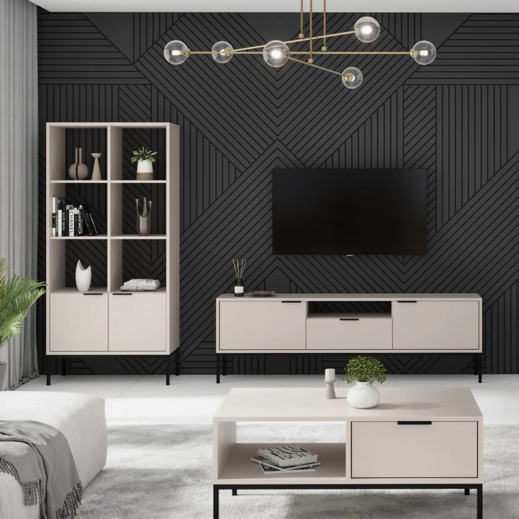 Knižnica Austin 80 cm kašmír/čierna