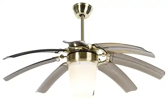Dizajnový stropný ventilátor mosadzný s diaľkovým ovládaním - Wings 42 |  BIANO