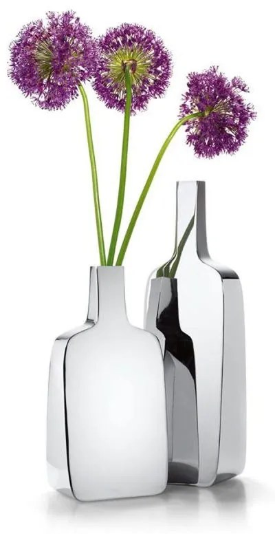 Váza BOTTLE 38 cm nerezová,  Philippi (Luxusná nerezová váza -)