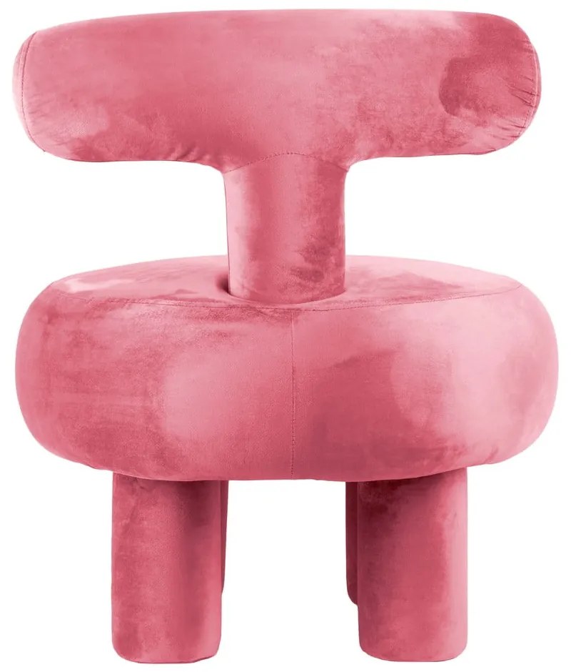 Ružové zamatové kreslo Abrazo – Leitmotiv