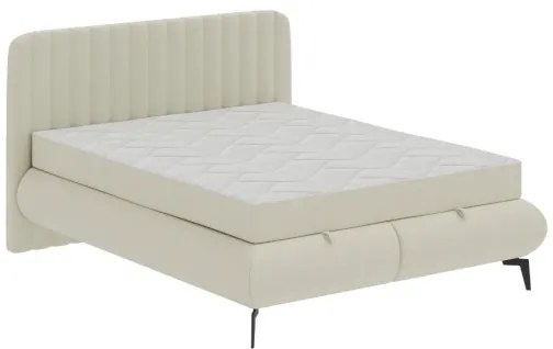 Čalúnená posteľ s matracmi a úložným priestorom ALEXA 160x200 cm béžová