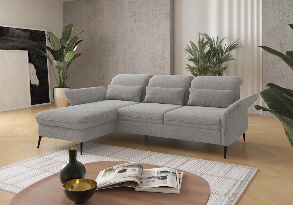 XXXLutz ROHOVÁ SEDAČKA, textil, svetlosivá Sit & More - Sedačky - 000144011884