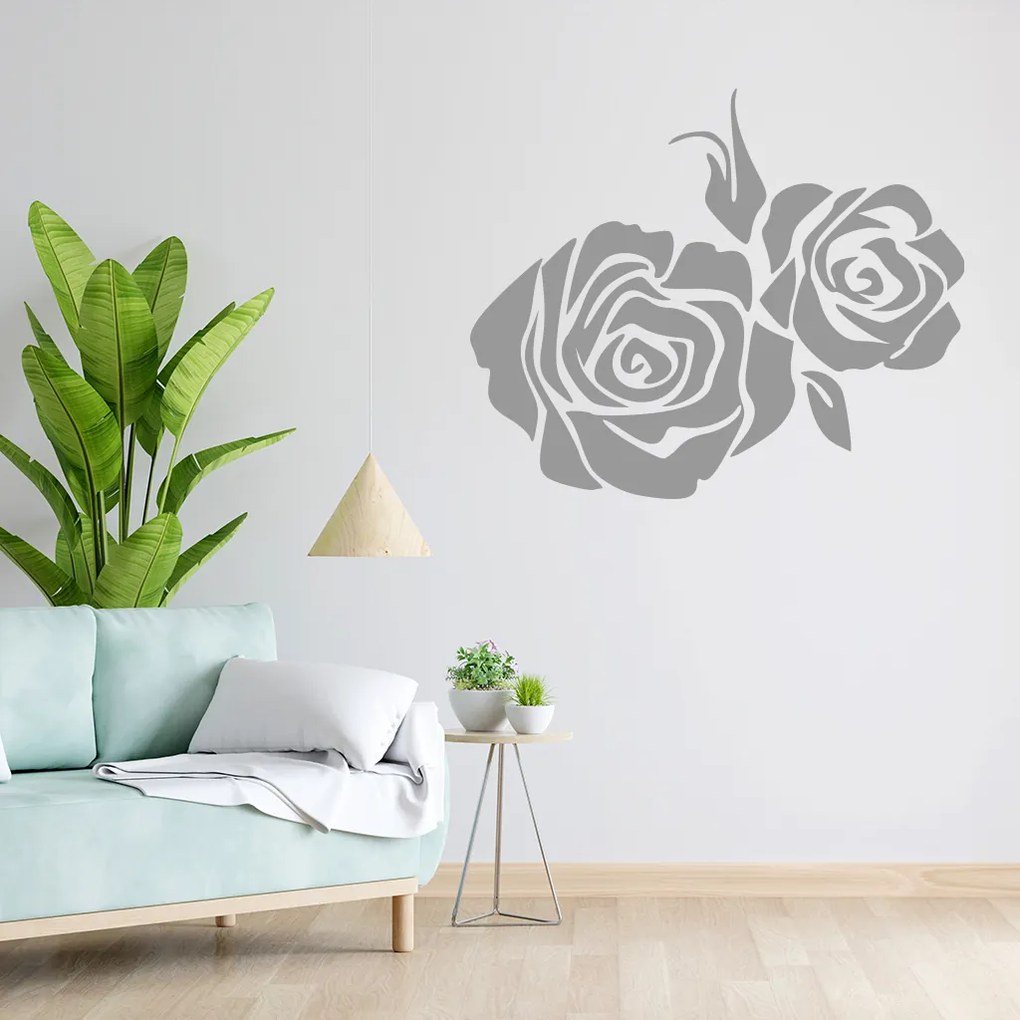 Veselá Stena Samolepka Ruža Farba: růžová, Veľkosť: 100 x 118 cm