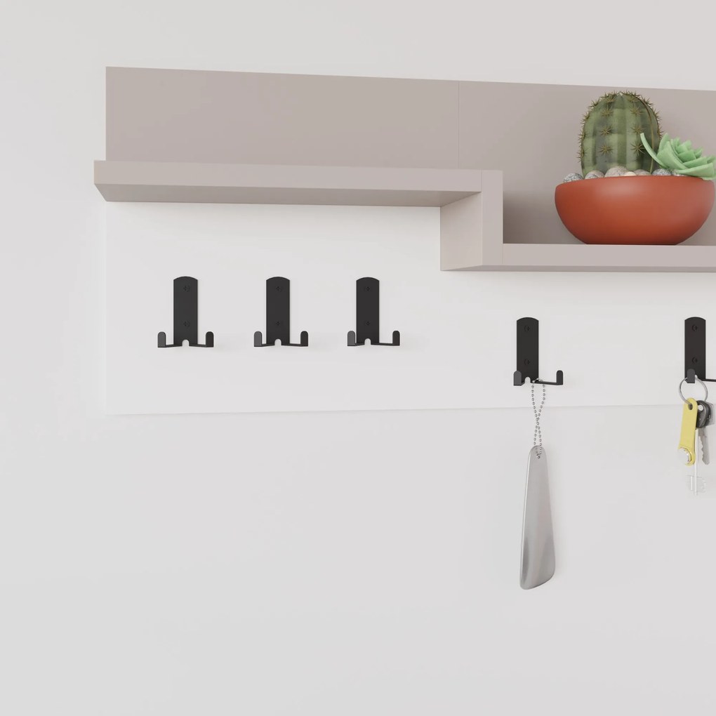 Vešiak Houseland HARMON mocha/biely