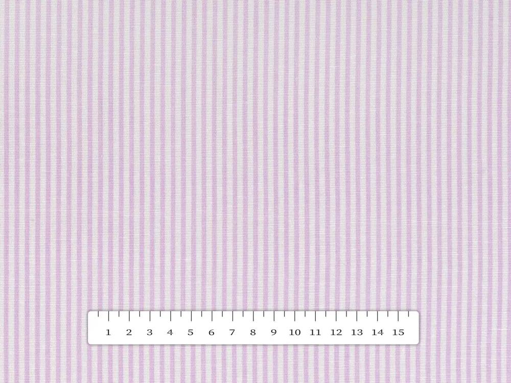 Biante Dekoračná obliečka na vankúš Leona LN-160 Svetlo fialové pásiky na bielom 50 x 50 cm