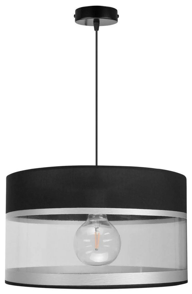 Závesné svietidlo Elegance, 1x textilné tienidlo (výber z 5 farieb - kombinácia 2 farieb), (výber z 3 farieb konštrukcie), (fi 35cm)