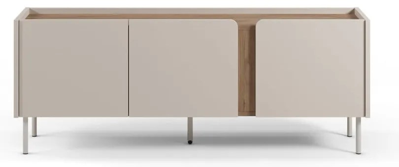 TV stolík v dekore duba v krémovo-prírodnej farbe 140x53x35 cm Lucile – Marckeric