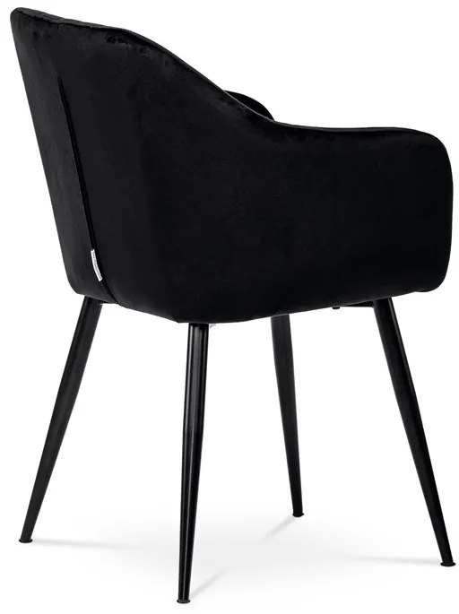 Autronic BONTEC Jedálenská stolička, čierna, zamatová látka, PIKA BK4 Farba: Šedá