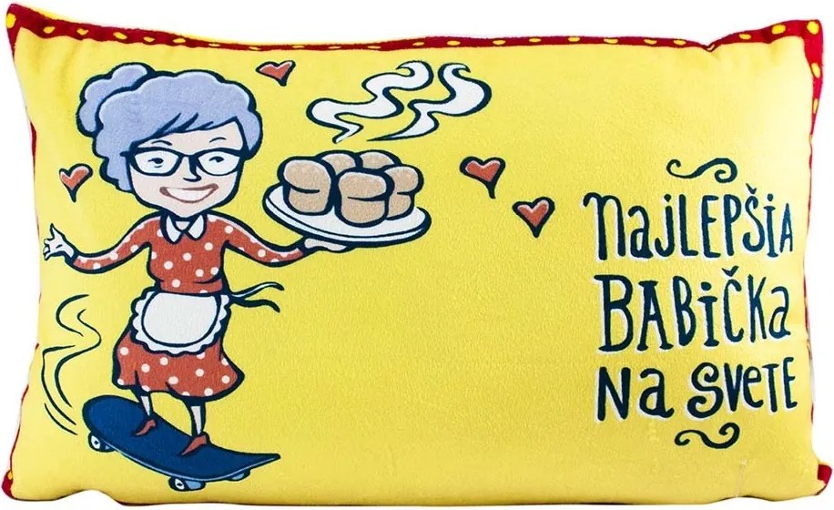 GiftyCity Vankúš 40 x 25 cm - Najlepšia babička