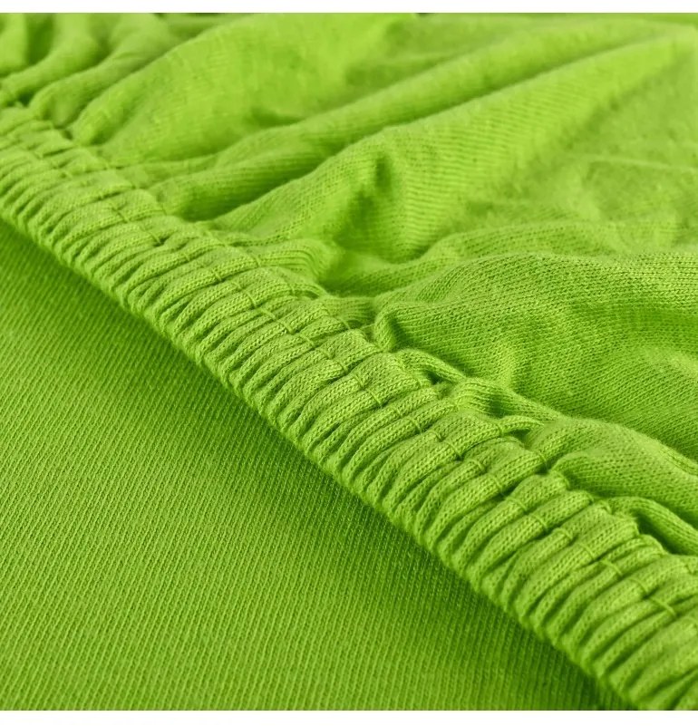 Plachta posteľná zelená jersey EMI, Plachta 90x200