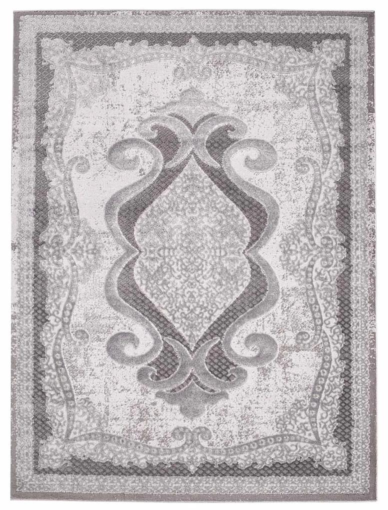 Dekorstudio 3D Vintage koberec Patin - vzor 7741 sivý Rozmer koberca: 120x170cm