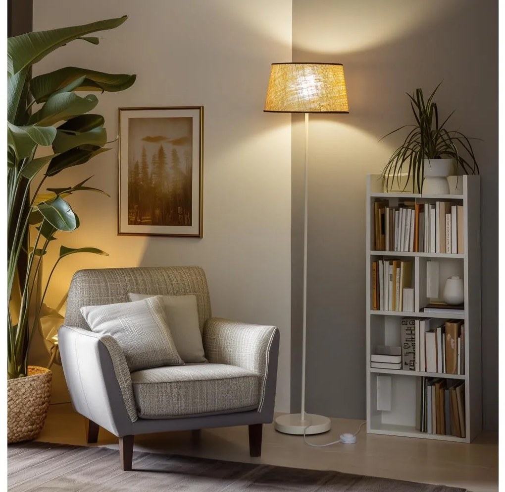 Brilagi - LED stojacia lampa CERIA 1xE27/40W/230V pr. 35 cm béžová/biela