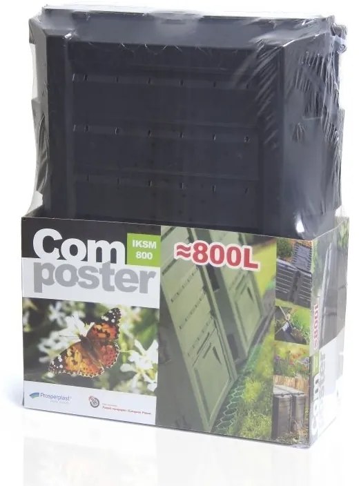 Kompostér, 800 l, čierna