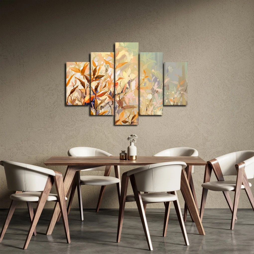 Obraz - Maľované rastliny (150x105 cm)