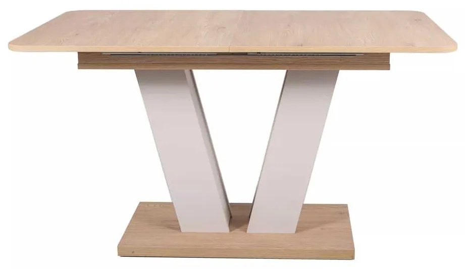 Jedálenský stôl Platon 136 x 80 cm, dub cremona / krémová