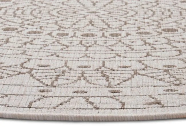 Obojstranný koberec Twin Porto linen kruh