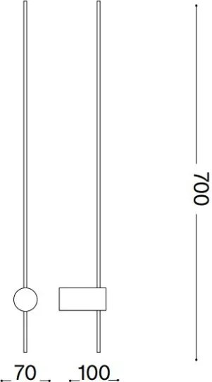 Ideal Lux - LED Nástenné svietidlo ESSENCE LED/12W/230V 2700K 70 cm CRI 90 čierna