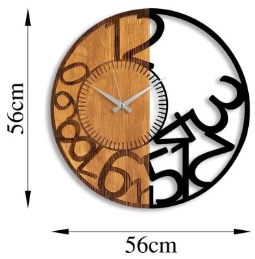 Nástenné hodiny pr. 56 cm 1xAA drevo/kov