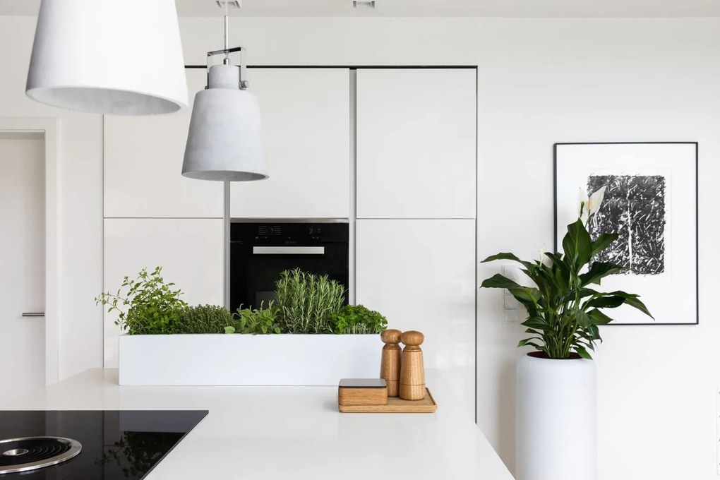 Balkónový hrantík FLOBO, sklolaminát, šírka 80 cm, biely mat