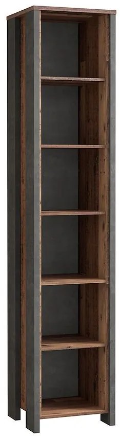 Regál Symmach 5P Old-Wood Vinteage/betón