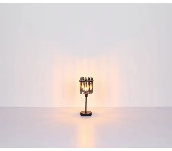 Globo 15698T - Stolná lampa GORLEY 1xE14/40W/230V pr. 15 cm čierna