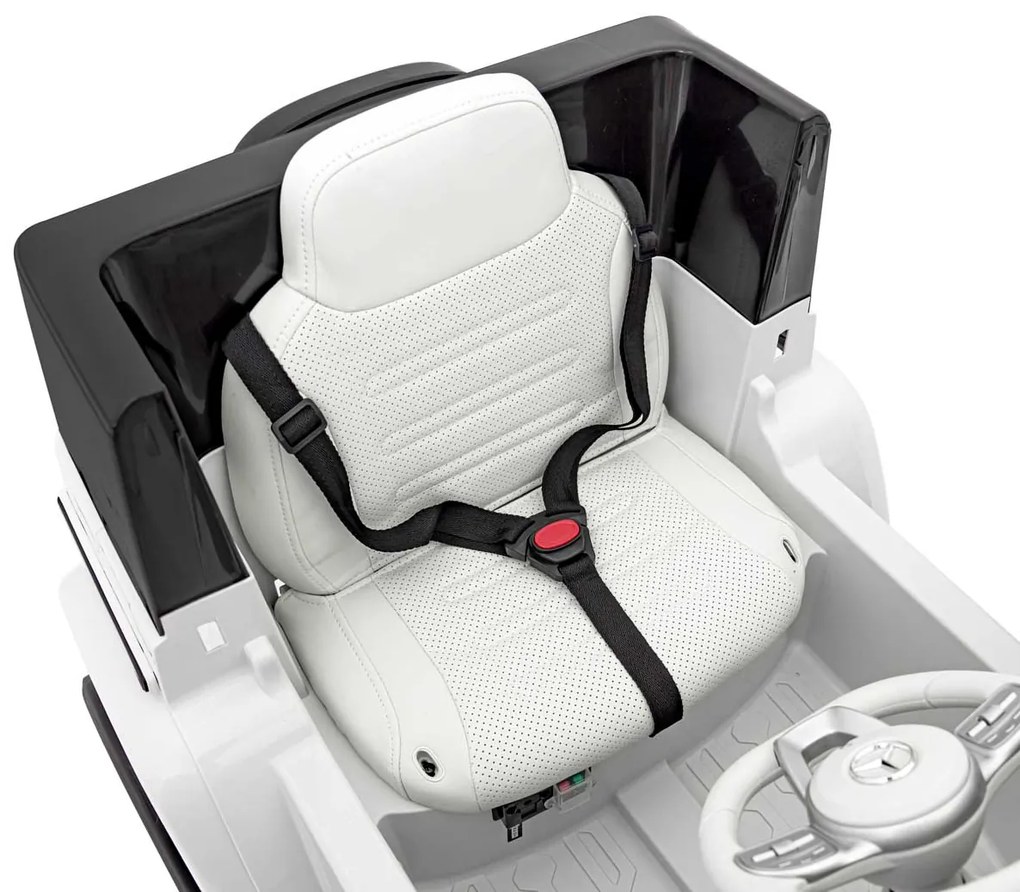 Detské autíčko s elektrickým pohonom 4x4 Mercedes Benz EQG - biele