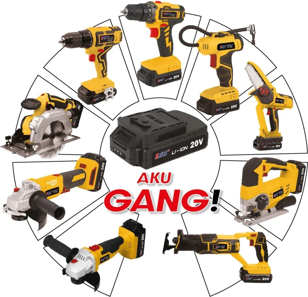 ASIST AKU GANG AE2V20A-201P-BMC Akumulátorová vŕtačka s príklepom 20 V, 2,0 Ah START SET
