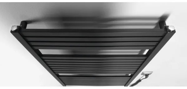 Aqualine - Kúpeľňový elektrický radiátor TONDI-E 400W/230V 97 cm matná čierna