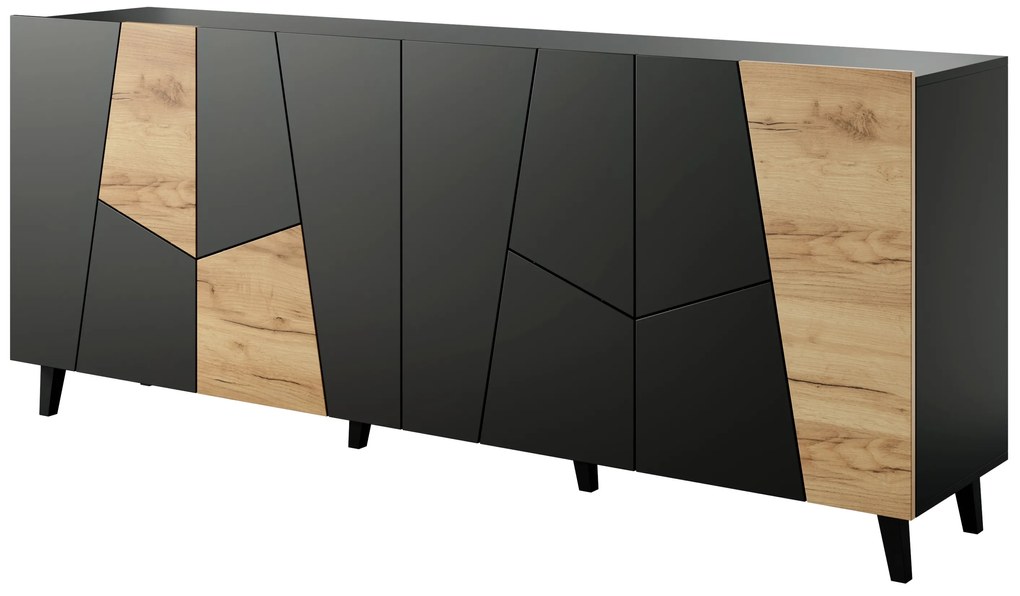Cama Komoda Etna - čierna/dub
