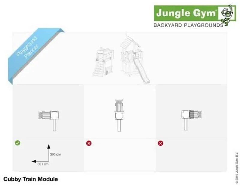 Ihrisko Jungle Cubby so šmykľavkou a modulom Train