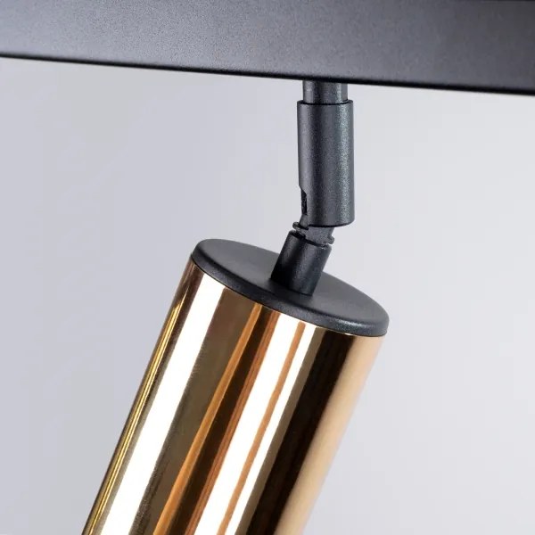 Sollux SL.1388 - Bodové svietidlo WINX 6xGU10/10W/230V čierna/zlatá