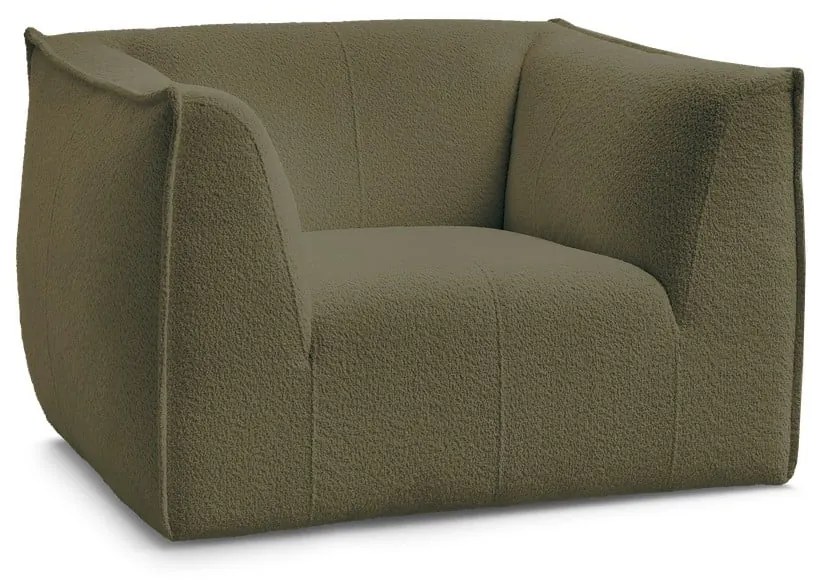 Zelené kreslo z textílie buklé Giorgia – Bobochic Paris