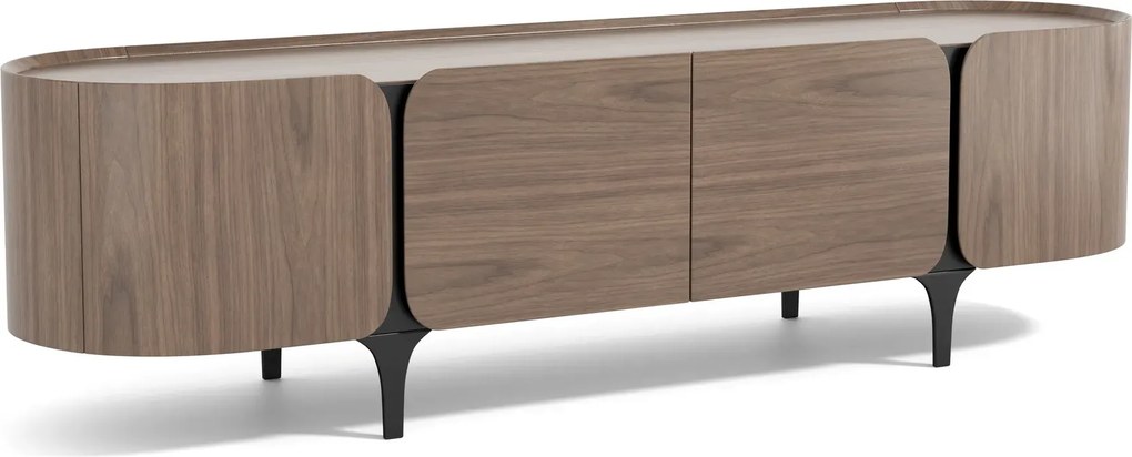 TV stolek Sileno 200 cm ořech/černý