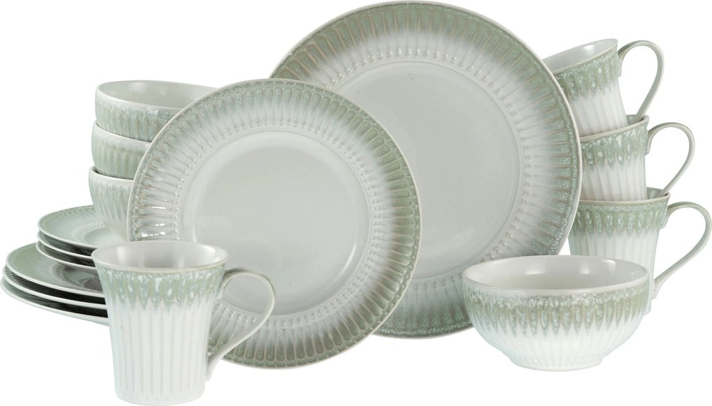 XXXLutz KOMBINOVANÝ SERVIS Celadon Beige 16-dielne Creatable - Online Only bytové doplnky - 007768067801