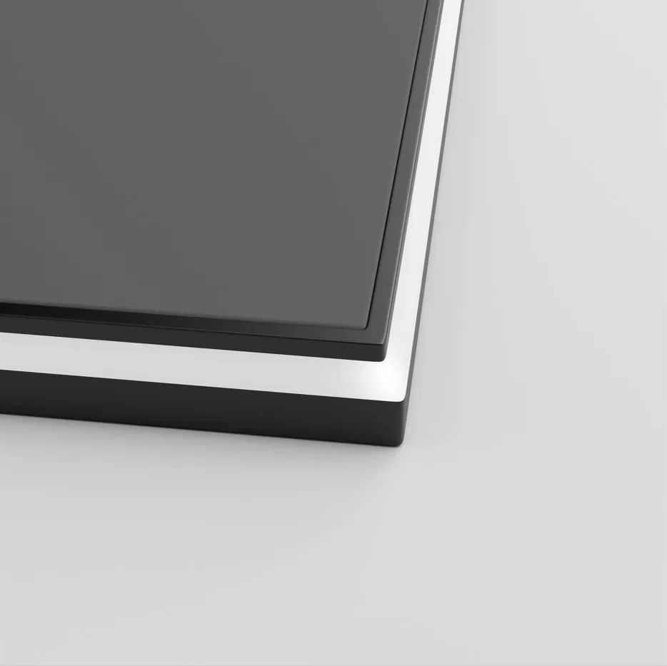 Erga Megan, LED zrkadlo 60x80cm (80x60cm) v čiernom ráme, 2185 lm, 3 farby svetla, zadné osvetlenie, ERG-V01-MEGAN-6080-BK