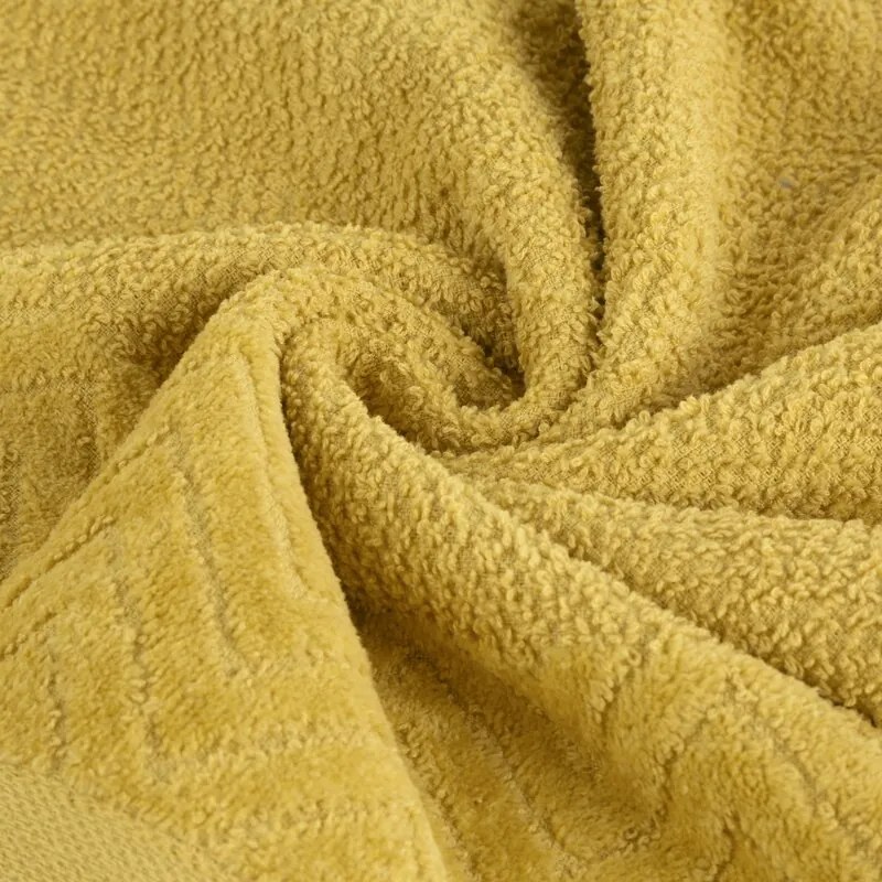 Dekorstudio Uterák LOREN so zamatovým okrajom - horčicový Rozmer uteráku: 70x140cm