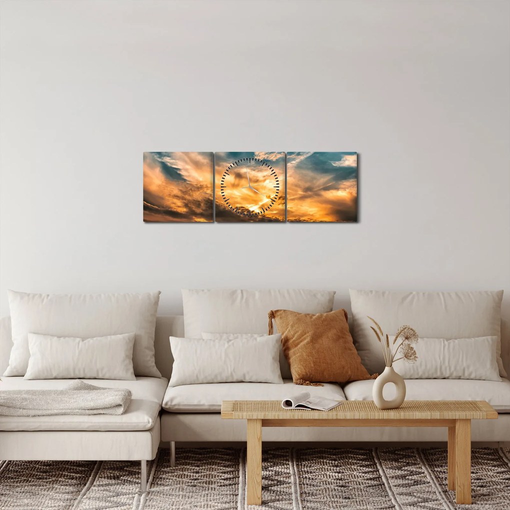 Obraz mračien (s hodinami) (90x30 cm)