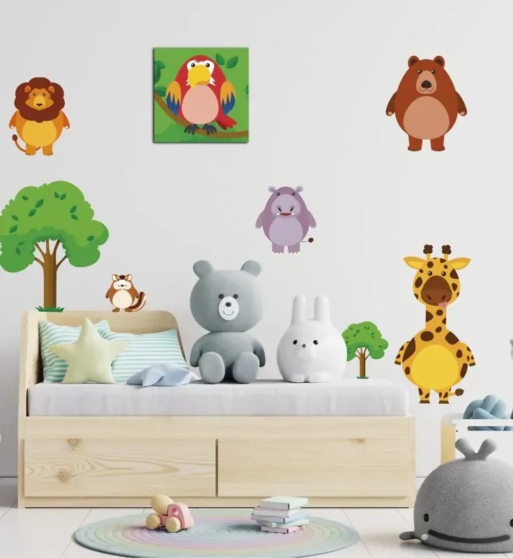 interesi Samolepky so zvieratkami z džungle 100 x 70 cm