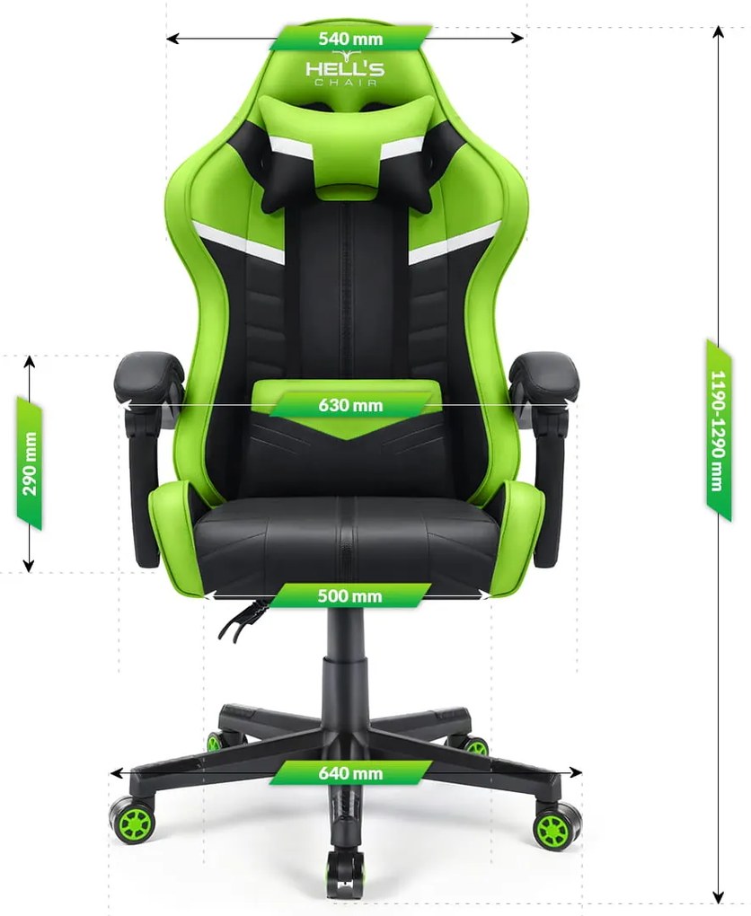 1004 Herná stolička zelená