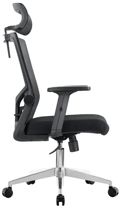 Kancelárska ergonomická stolička Neoseat NOVELO — sieť / látka, čierna, nosnosť 150 kg