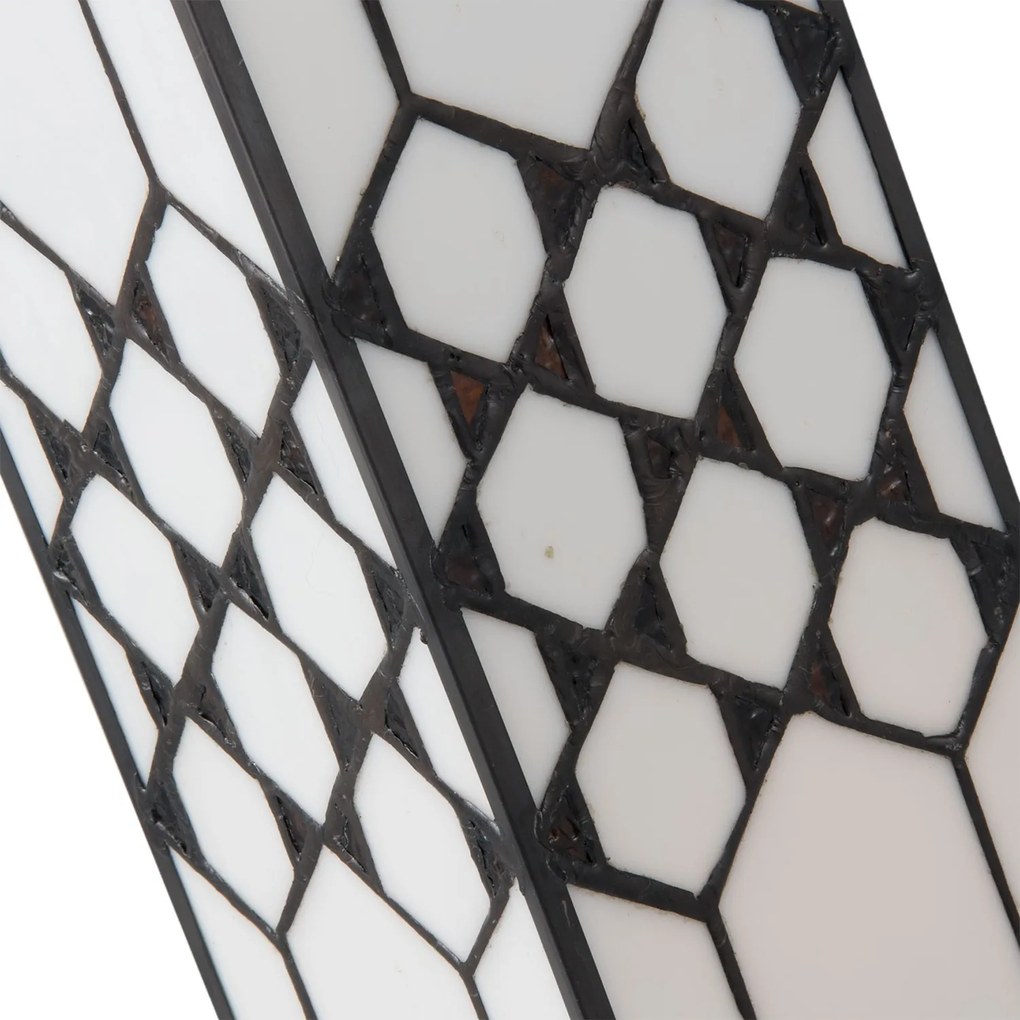 Stolná lampa Tiffany Roof - 12*12*36 cm E14 / max. 25 Watt