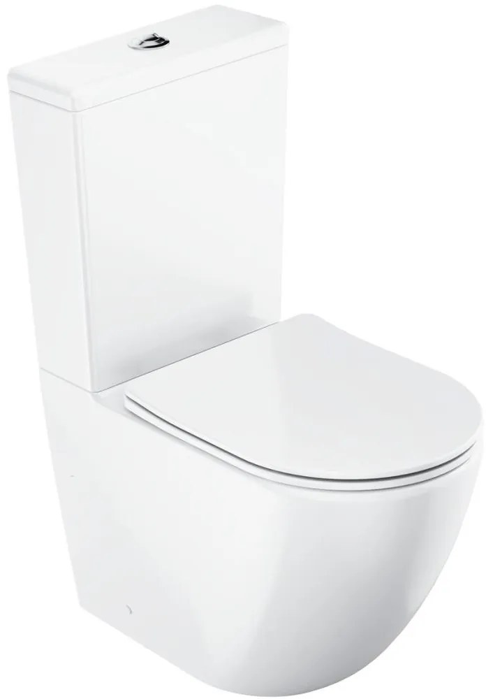 Ravak X01870 - kombinované bezokrajové WC (Rimless) s WC sedátkom SoftClose OPTIMA, keramika/biela
